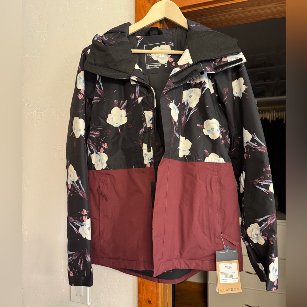 The North Face Black and Floral Jacket
